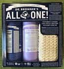 Dr Bronners, Liquid Soap Gift Set Peppermint Lavender Scrub Pad Organic