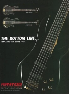 1990 Fernandes APB 90 STP 100 SBL Serie Bassgitarre Werbung Werbedruck - Bild 1 von 3