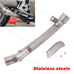 Slip On Motorcycle Mid Exhaust Link Pipe For Suzuki GSX-R GSXR 1000 2009-2011 - Picture 1 of 7