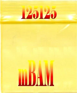 100 PACK AMARILLO 125125 Apple Zip Bolsas Mini 1.25x1.25" - Imagen 1 de 10