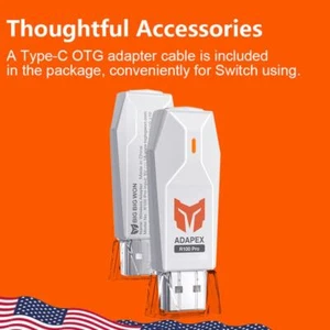 BIGBIG WON R100 Pro Adattatore Wireless PUSB per Switch P S4/P S5 XBOX Gamepad - Foto 1 di 11