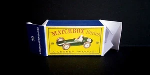 Matchbox Lesney No.19c Aston Martin DBR 5 Racing Car Reproduction Box (Box only) - Picture 1 of 3