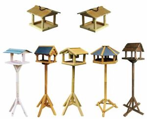 TRADITIONAL WOODEN WILD BIRD DELUXE FEEDING STATION TABLE FREE STANDING NEW