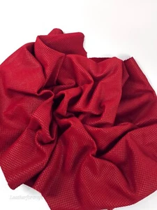 Pompeian Red Fish Scale Soft Leather - Picture 1 of 3