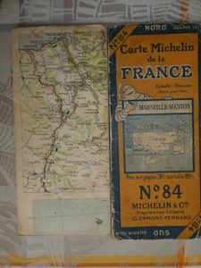 carte michelin toilee 84 marseille menton 1925 - Imagen 1 de 1