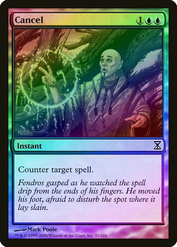 Cancel FOIL Time Spiral PLD Blue Common MAGIC THE GATHERING MTG CARD ABUGames - Image 1 of 1