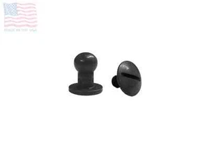 Large 5/16" 8mm Screw Back Button Head Stud & Screw Black Made In The US 10 SETS - Picture 1 of 1