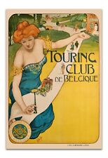Travel Poster TOURING CLUB OF BELGIUM, GEORGES GAUDY 1901 Vintage Reprint 19x13