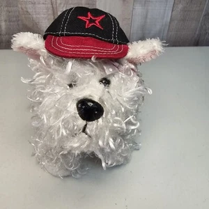 Ganz Webkinz White 9" Terrier Plush Toy HS106 No Code With American Girl Hat - Picture 1 of 17