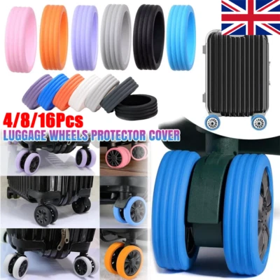 4-32X Luggage Wheel Cover, Silicone Luggage Cover Protector Suitcase Wheel Cover - Image 1 of 4