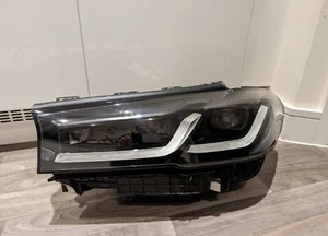 Bmw 5 M5 G30 G31 Black Shadow Line Left Passenger Side Adaptive Led Headlight - Picture 1 of 12