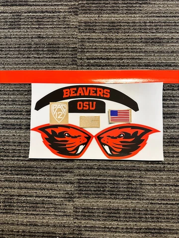 Oregon State Beavers Football Helmet  Riddell Speed Decal Set Flex Is Available Cover