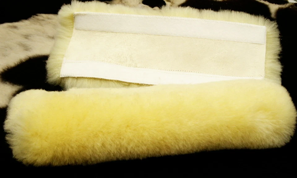 FÖRSTER Bellissimo paranaso paracollo, vera pelliccia di agnello naturale, protezione pelliccia di agnello supporto