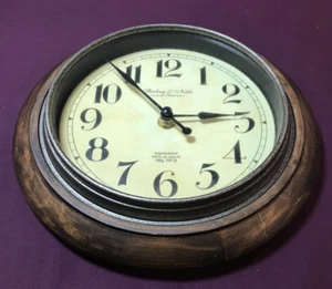 Sterling & Edle Uhr | Metall & braunes Holz - Bild 1 von 2