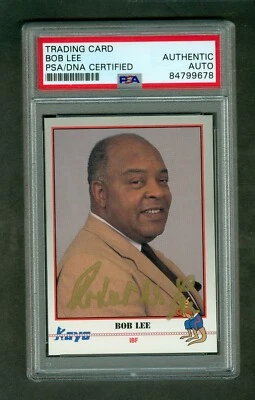 Bob Lee 1991 KAYO Boxing Card #158 PSA Authentic Encased Autograph - Image 1 of 2