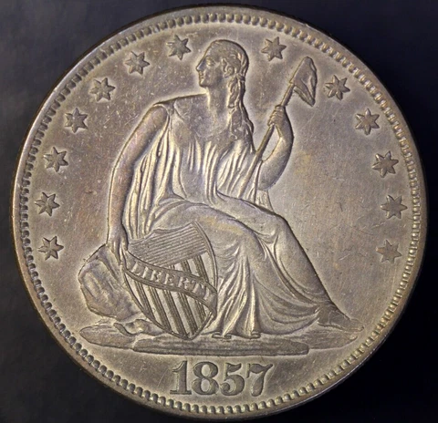 1857 Liberty Seated Half Dollar Fresh from an original collection LOT AA3596 Cover