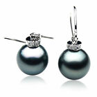 11 mm Tahitian White Gold Pearl Earrings Pacific Pearls® Birthday gifts for...