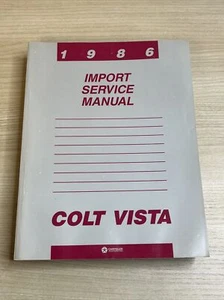 Chrysler 1986 manual de reparación de servicio de importación Colt Vista - Imagen 1 de 6