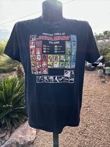 Star Wars Periodic Table of Villains T Shirt Adult Size 2XL XXL Black - Picture 1 of 6