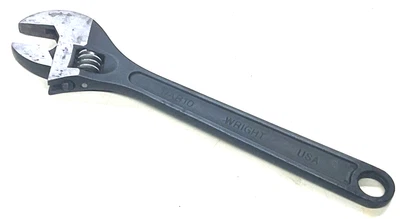 WRIGHT TOOL 10” ADJUSTABLE WRENCH, INDUSTRIAL FINISH, 9AB10, USA - Image 1 of 4