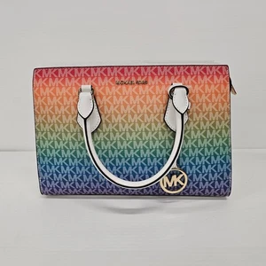 Cartera Michael Kors Sheila Mediana Ombré Firma Logo Cartera Arco Iris - Imagen 1 de 13