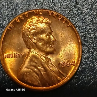 1964 Penny No Mint Mark, Struck Off Center, 'L' On Rim - Image 1 of 2