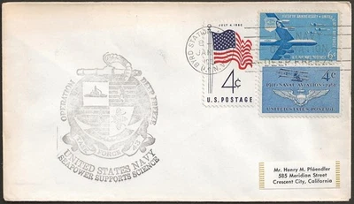 1962 Byrd Station Antarctica USN Operation Deep Freeze Crescent City #1185 #C49 - Image 1 of 2