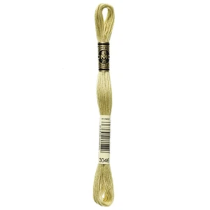 DMC 6-Strand Embroidery Cotton 8.7yd-Medium Yellow Beige - 12 Pack - Picture 1 of 1