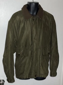 Rainforest Jacket Mens XL Green Leather Trim Removable Wool Lining - Picture 1 of 9
