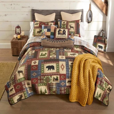 Conjunto de Cama King Size - 3 Peças - Conjunto de Colcha Forest Grove Lodge com Colcha King e... - Imagem 1 de 4