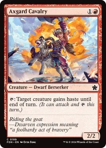 Magic The Gathering Axgard Cavalry Foundations C Creature Dwarf Berserker casi nuevo - Imagen 1 de 2