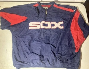 CHICAGO WHITE SOX MAJESTIC ATHLETIC COOPERSTOWN COLLECTION VINTAGE NYLON WARM-UP - Picture 1 of 4