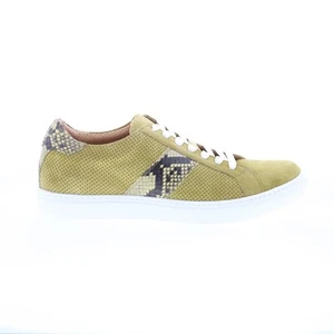Zelli Italia Olympias Goat Suede Python Mens Green Lifestyle Sneakers Shoes - Picture 1 of 8