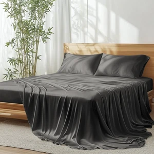 Bamboo Viscose Sheets Full Size Bed Sheets Set 4 Pcs, 100% Organic Bamboo Vis... - Bild 1 von 7