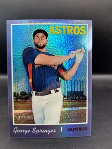 Topps Heritage #THC-407 2019 George Springer cromo refractor púrpura - Imagen 1 de 2