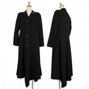 Yohji Yamamoto NOIR Check Switching Wool Asymmetry Coat Size 2(K-101688) - Picture 1 of 12