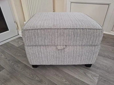 DFS POUFFE WITH STORAGE BOX  LIGHT GREY COLOURS - Image 1 of 4