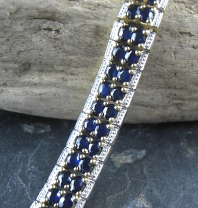 Armband vergoldet elegant massiv farbige Elemente  925er Sterling Silber - Picture 1 of 4