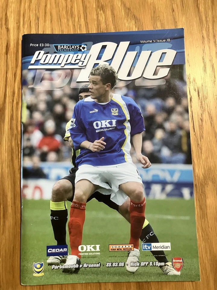 Portsmouth Fc Postponed Match V Arsenal Programme 25.03.06-very rare. - Image 1 of 1