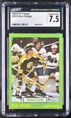 73-74 topps hockey ken hodge CGC 7.5 - Image 1 of 2