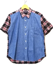 Comme des Garcons Check Chambray S/S Shirt Blue Men's XS Used - Picture 1 of 4