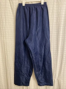 Herren Xxl blau chinesischer Satin Kragen Hose Taschen klassisch elastischer Bund - Bild 1 von 2