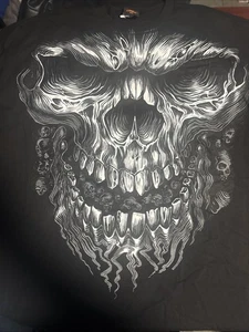 Camisa calavera Jp Shredder negra de cuero 3XL - Imagen 1 de 5
