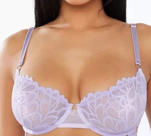 Savage X Fenty Savage Not Sorry Spitzen Balconette BH 42992 Lavendel Größe 36DD - Bild 1 von 9