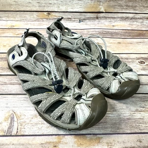 Keen Womens Taupe Whisper Strappy Closed Toe Waterproof Hiking Sandals Shoes 8.5 - Picture 1 of 8
