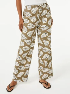 Free Assembly Women's Straight Leg Drawstring Pants Size L Multicolor --A57-- - Picture 1 of 6