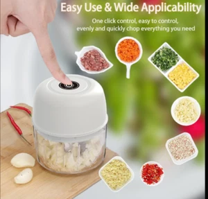 Electric Food Chopper kitchen Grinder Portable Vegetable Garlic Chopper Food . - Picture 1 of 9