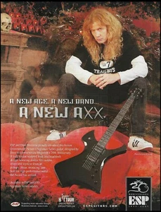 Megadeth Dave Mustaine Signature ESP AXXION anuncio de guitarra 2005 impresión de anuncio - Imagen 1 de 3