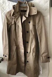 NEU MIT ETIKETT ZARA BAUMWOLLE TRENCHCOAT MIT KAPUZE 7901/256 - Bild 1 von 10