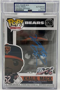 KHALIL MACK CHICAGO BEARS SIGNED FUNKO POP PSA ITP ENCASED - Picture 1 of 3